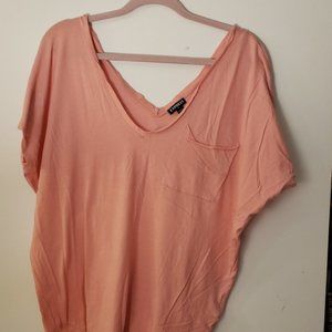 Pastel Pink Off-Shoulder Shirt - Size L